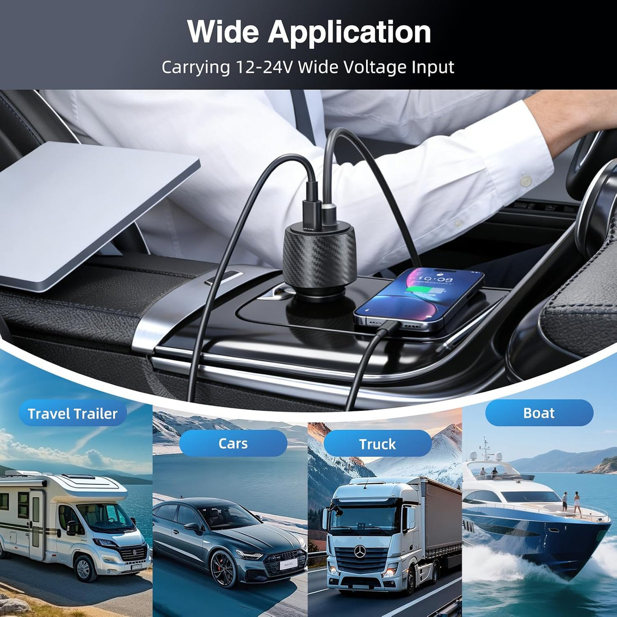 Starlink Mini 2-in-1 Car Charger Step-Up Converter